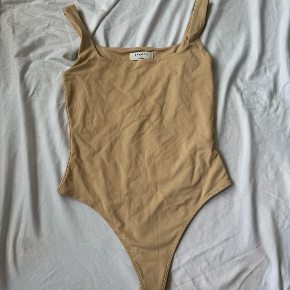 Babaton Tan Bodysuit Top